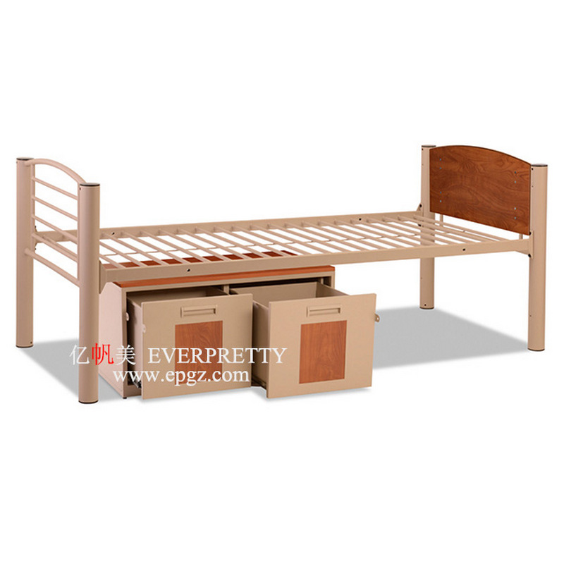 Dormitory Furniture Metal Single Bed with Storage Cabinet SF-93R